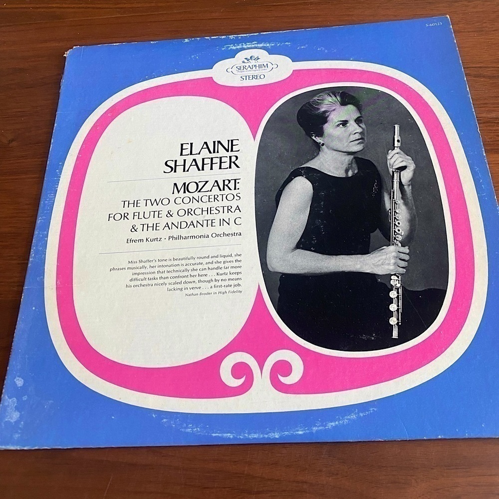 Elaine Shaffer Mozart Vintage Vinyl Record